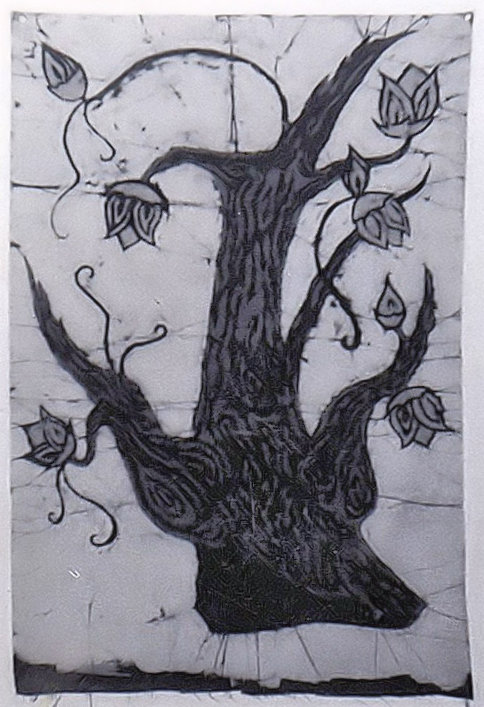 Flowers on Tree, batik