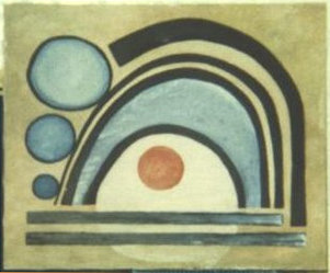 Dots and Arcs, drawing in pastels