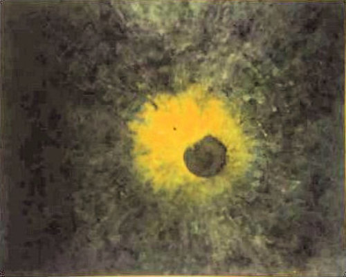 Eclipsed Sun, acrylic painting