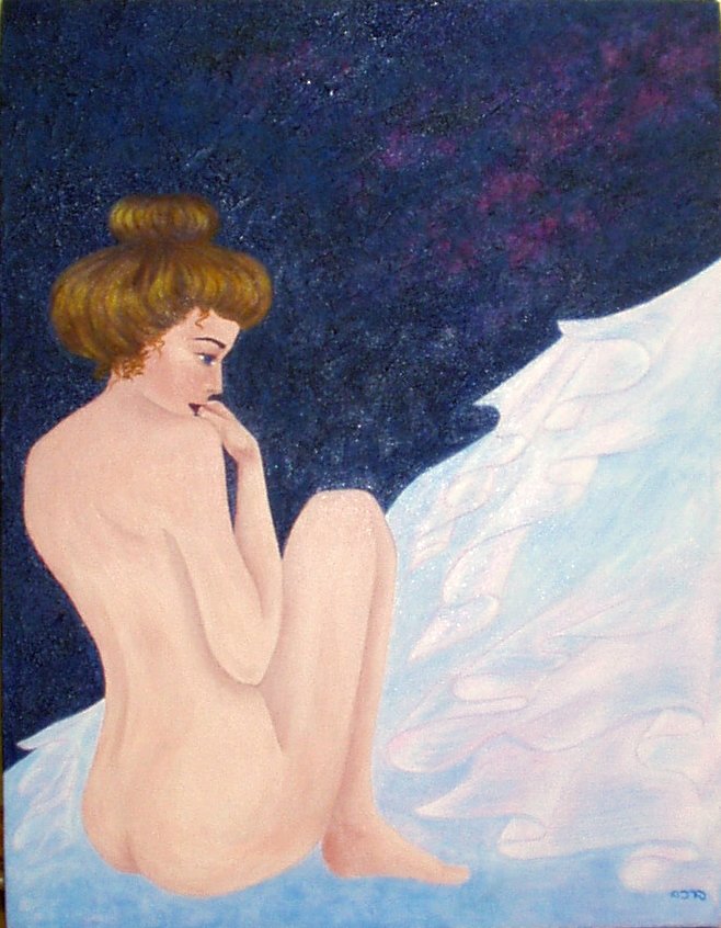 Nude, acrylics
